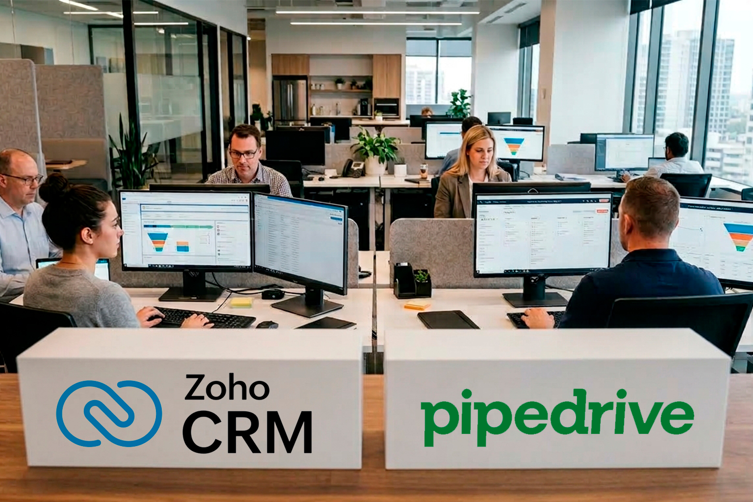 Zoho versus Pipedrive: funil B2B com ERP no centro
