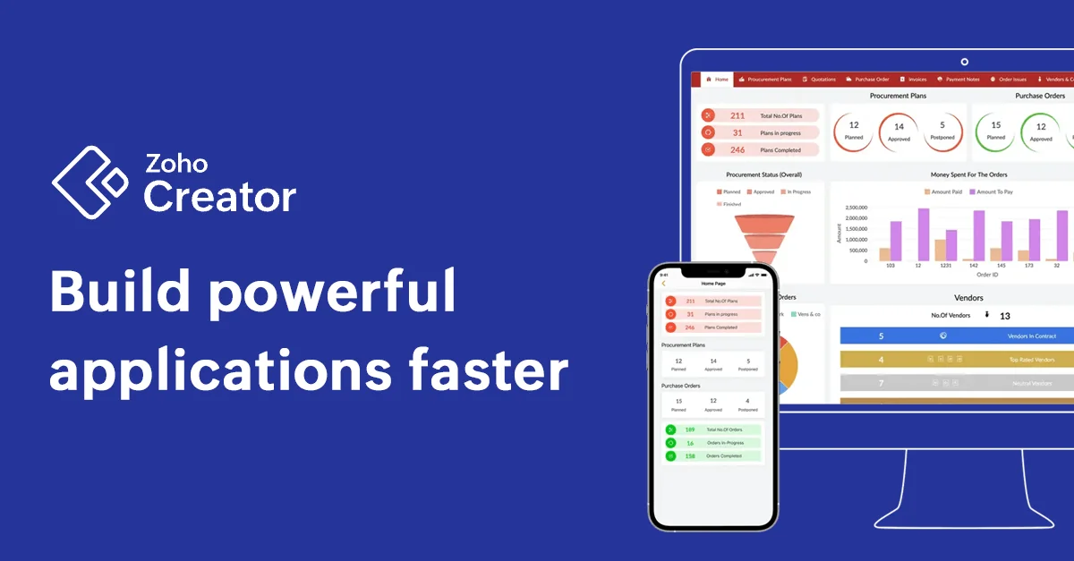 Interface do Zoho Creator