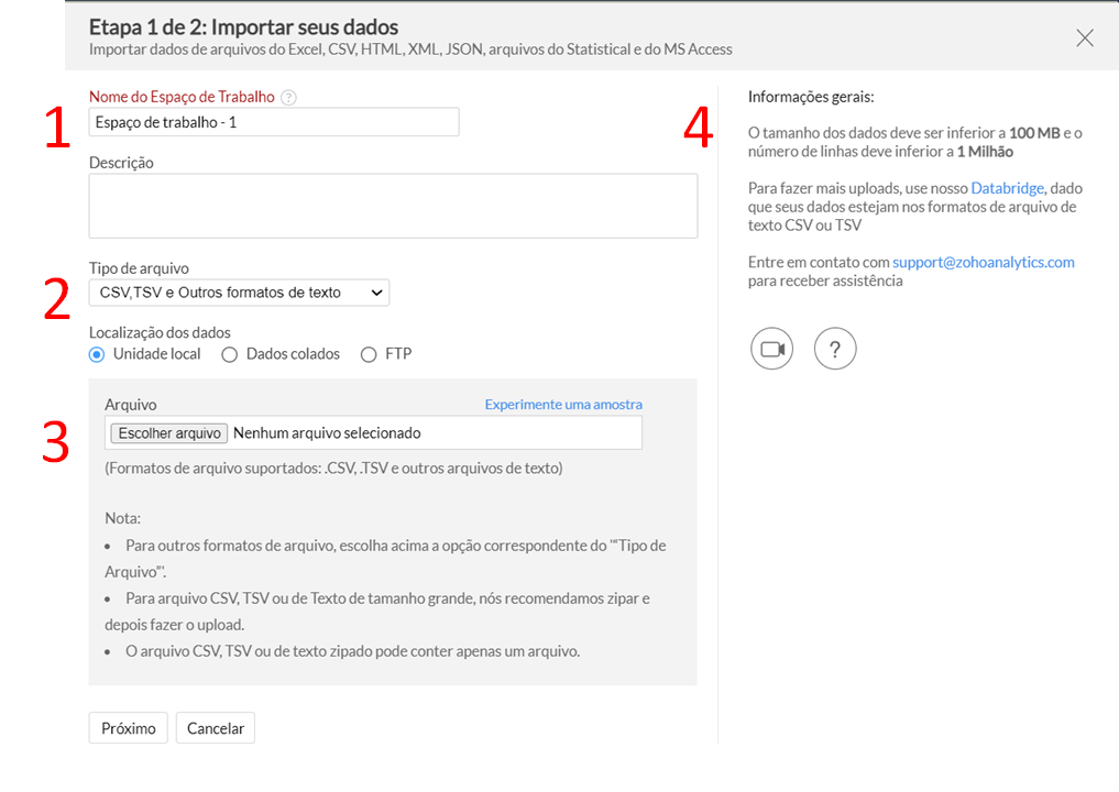 Configuração de sincronização de dados