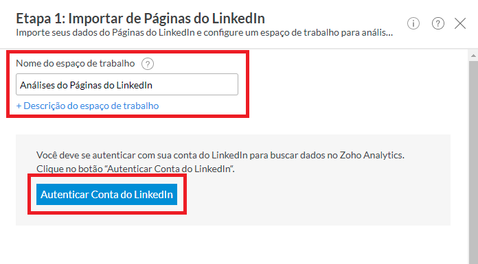 Etapa de autenticação do aplicativo