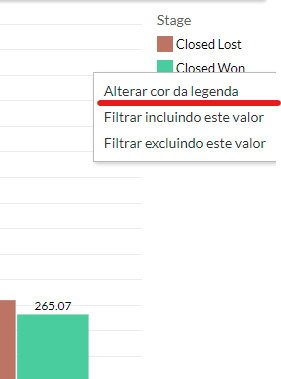 Personalização de cores