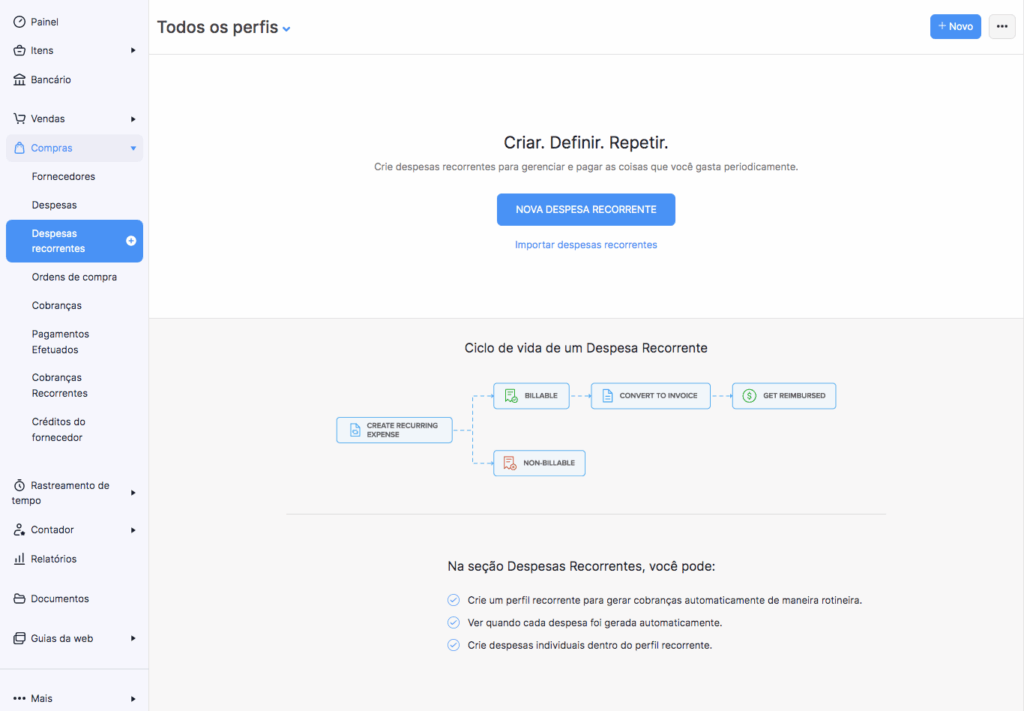 Módulo de Despesas Recorrentes