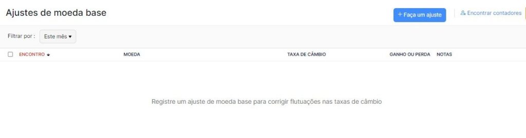 Ajuste de moeda base
