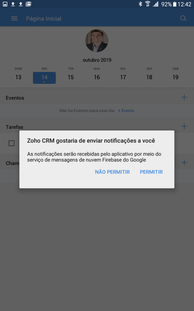 Permissão de notificações