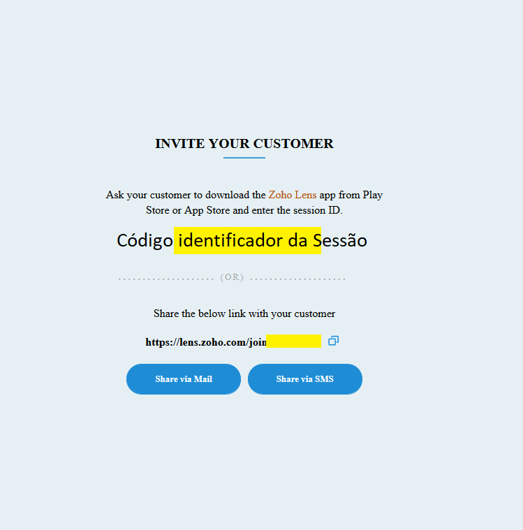 Confirmação de sessão agendada com link de convite