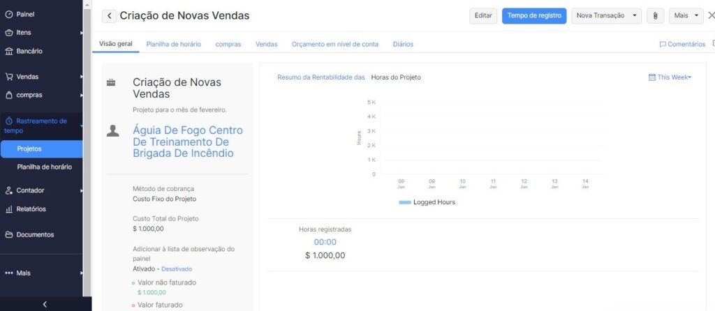 Projeto criado